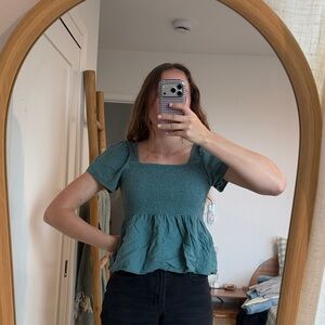 Madewell Smocked Women Top